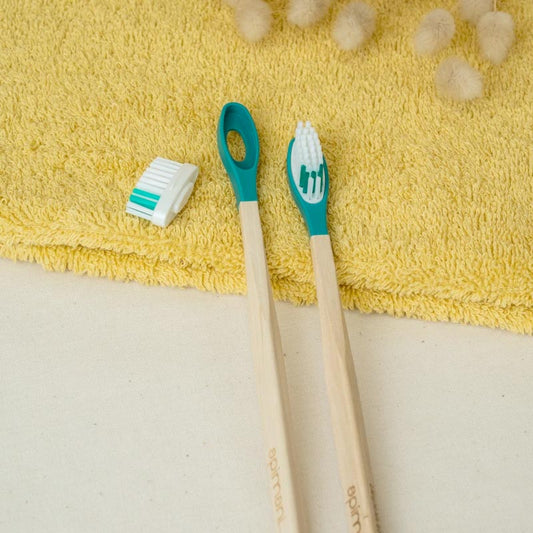 Brosse à dents en bois qui constitue une véritable alternative aux brosses à dents en plastique