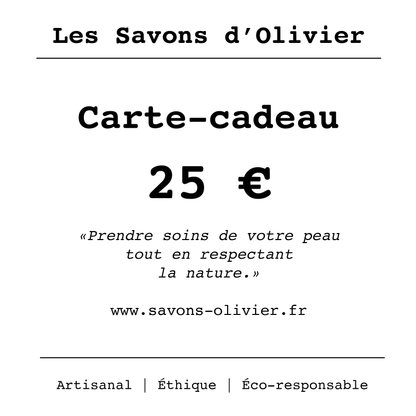 Offrez simplement une carte cadeau cosmétique de 25€